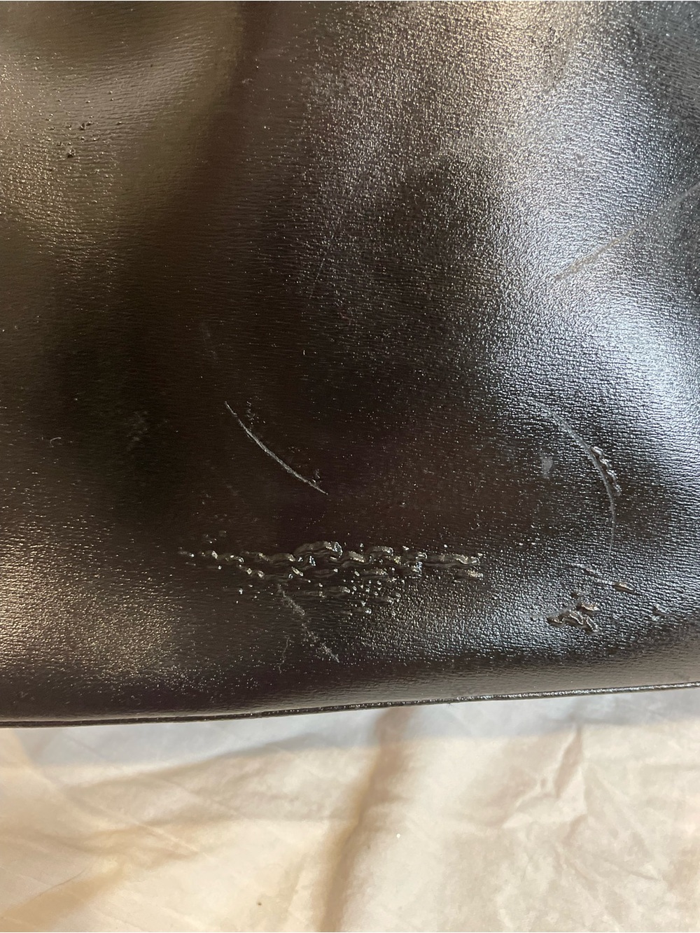 Vintage Longchamp Black Leather Crossbody Bucket Bag Gold Hardware Project Bag - Picture 7 of 15